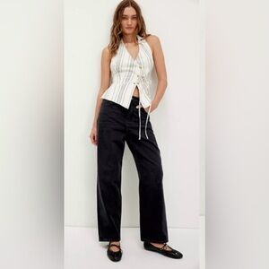 Free People/We the Free Cora Slouchy Jeans in Black Size 32. NWT